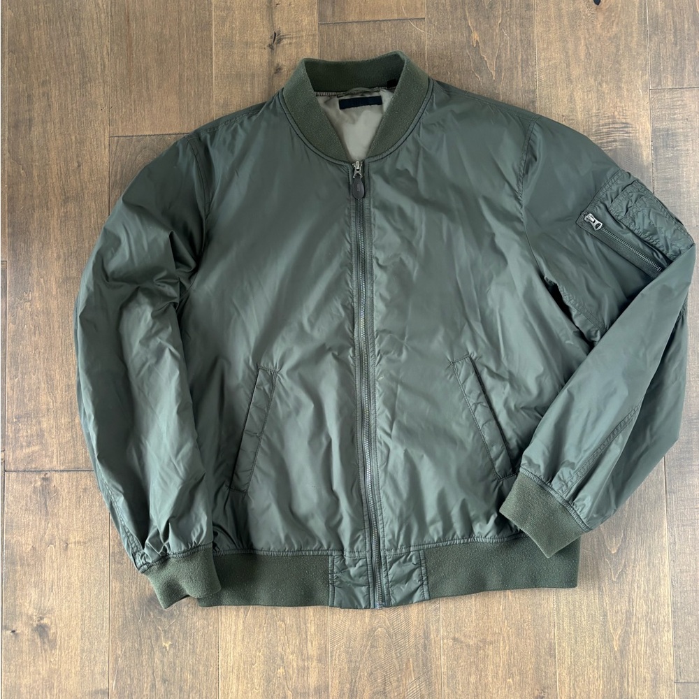 UNIQLO Men's Green Bomber Jacket, XL